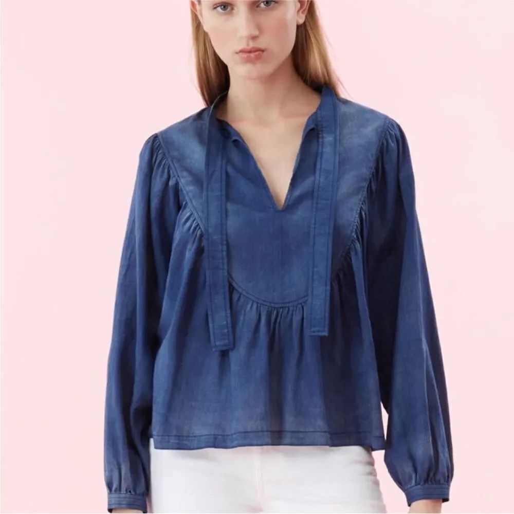 Rebecca Taylor  Blue Denim Top
